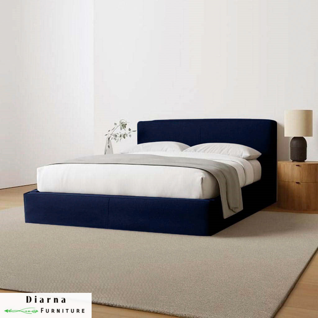 سرير فردي خشب ام دى اف - رمادي