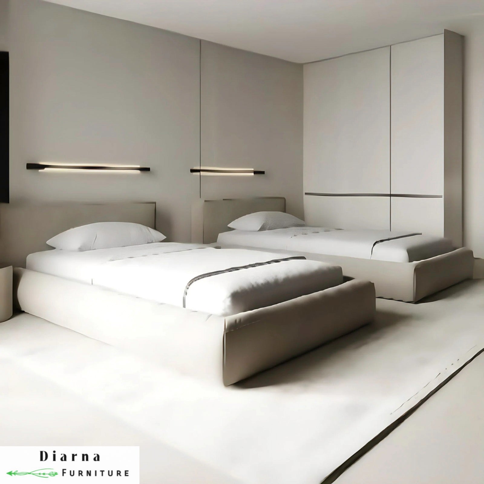 سرير فردي خشب ام دى اف - بيج