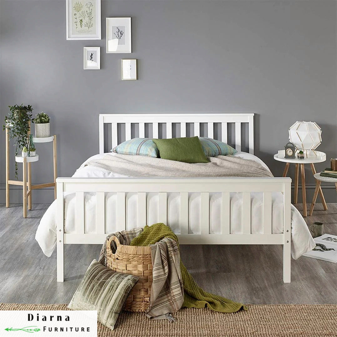 سرير فردي خشب موسكي - ابيض