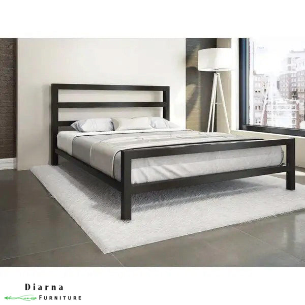 سرير فردي ستيل - اسود