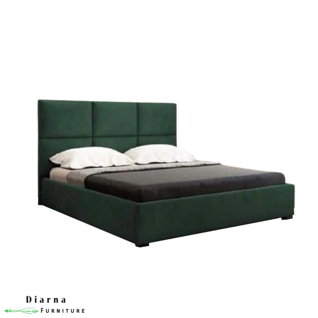 سرير فردي خشب ام دى اف - اخضر