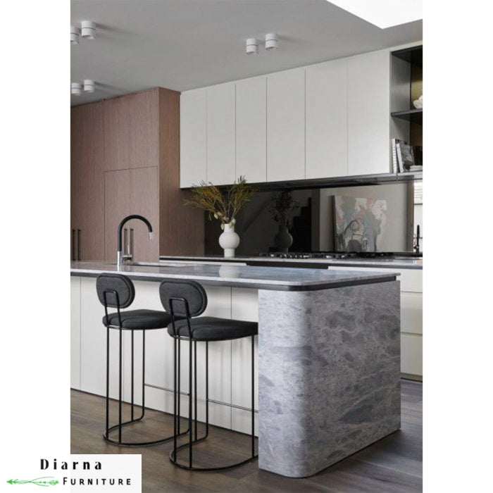 كرسي بار فردي ستيل - اسود