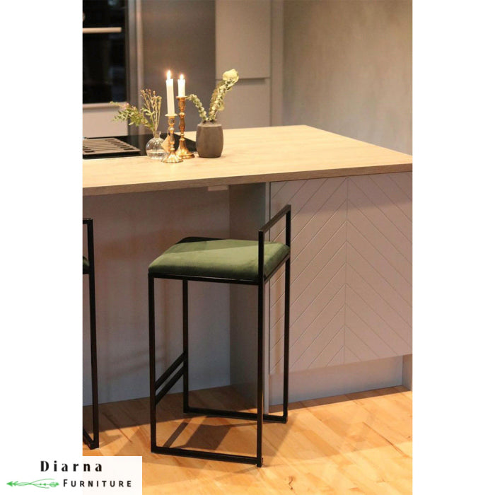 كرسي بار ستيل - اسود