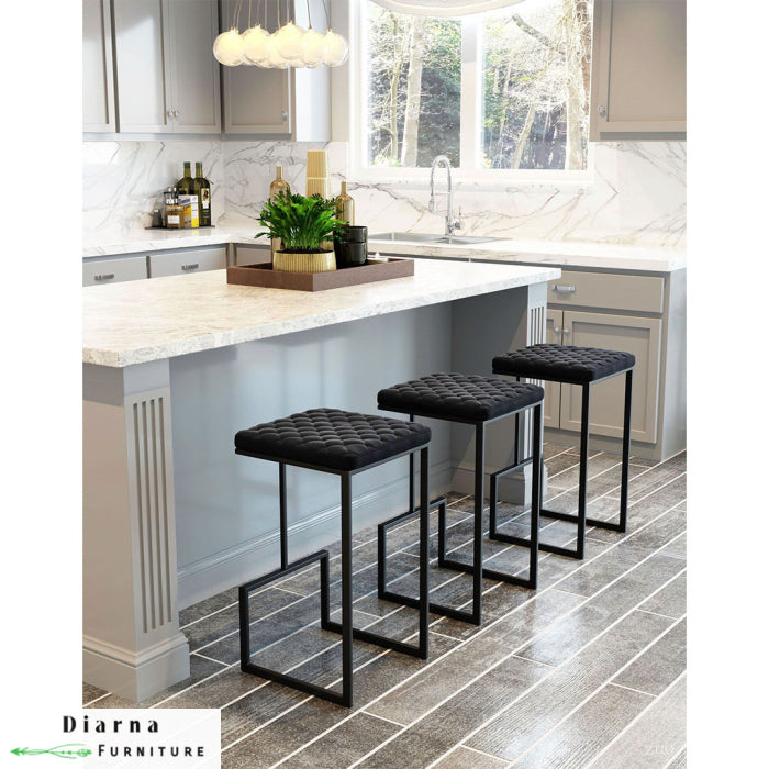 كرسي بار فردي  ستيل - اسود