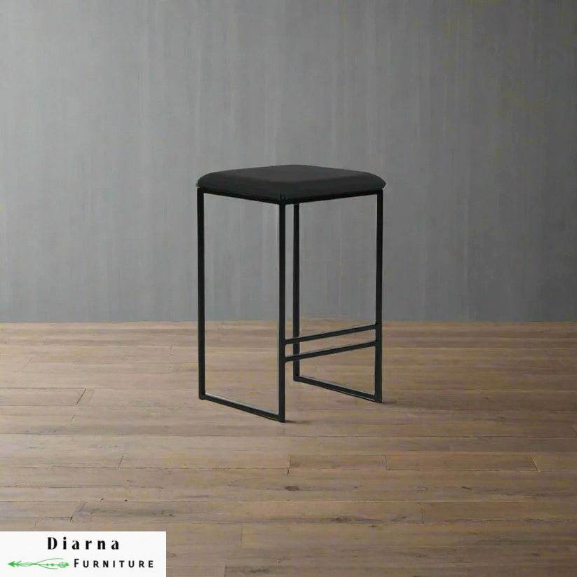 كرسي بار ستيل - اسود