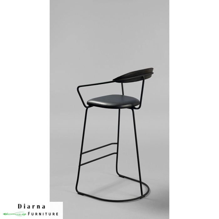 كرسي بار ستيل - اسود