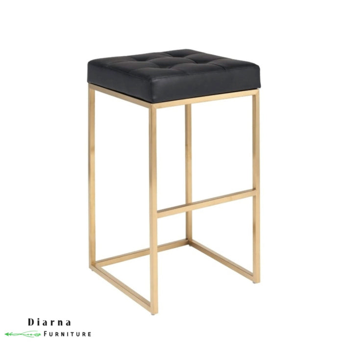 كرسي بار ستيل - دهبي واسود