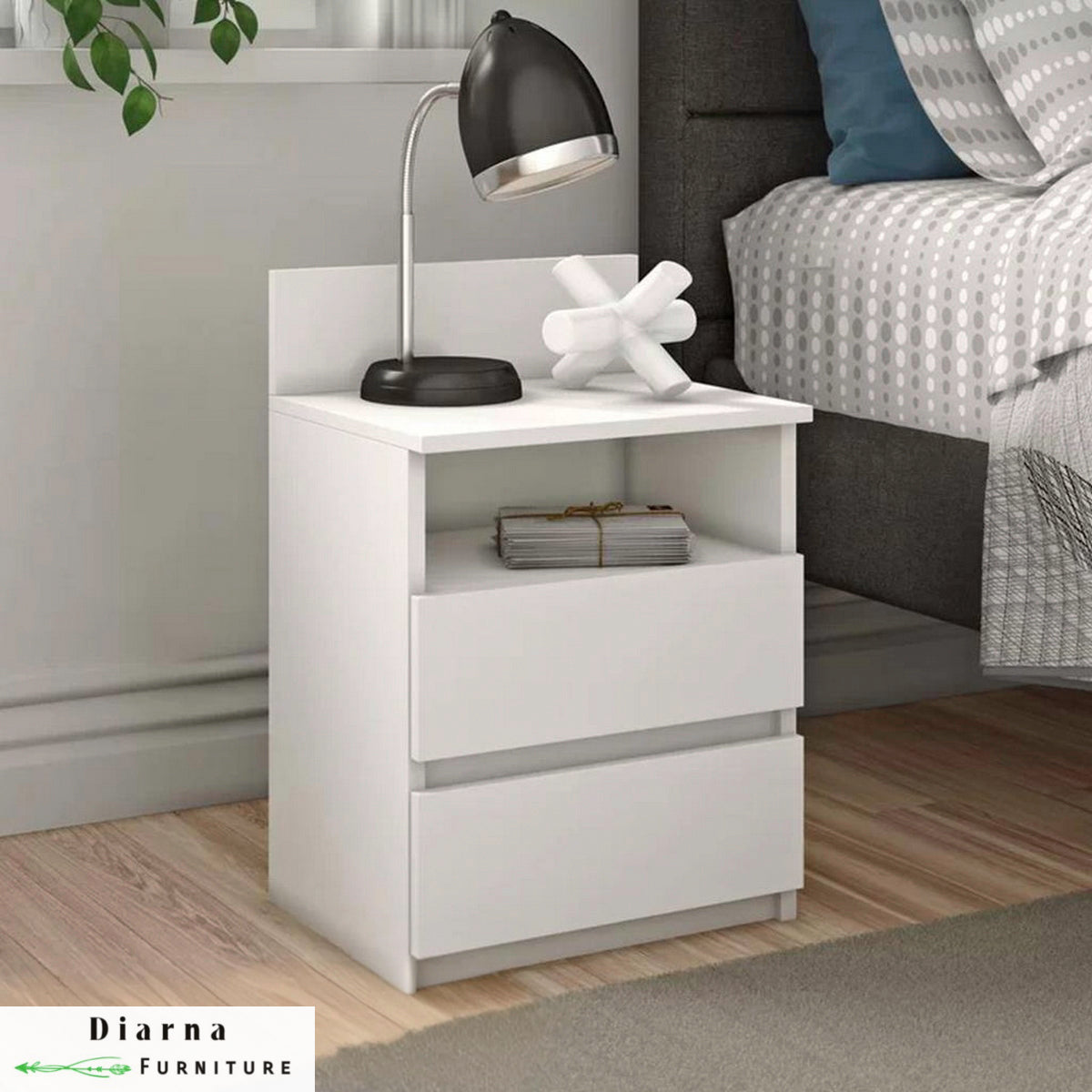 كومود ام دي اف - ابيض