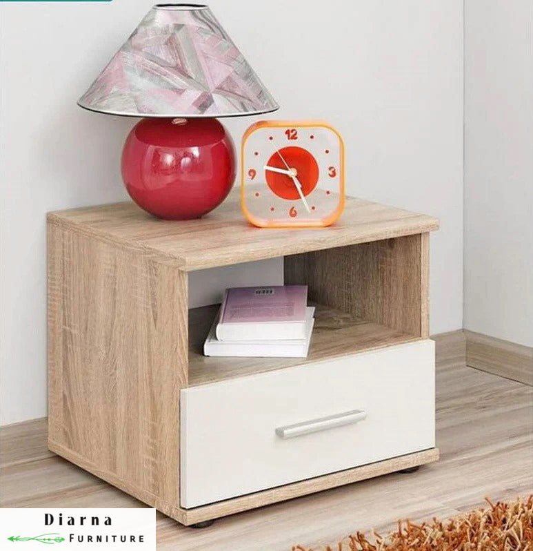 كومود ام دي اف - بيج وابيض