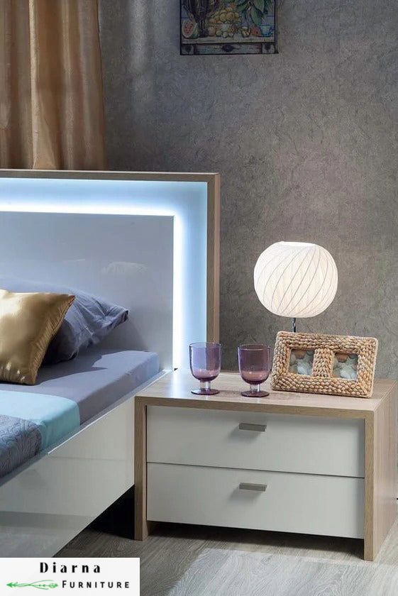 كومود ام دي اف - بيج وابيض