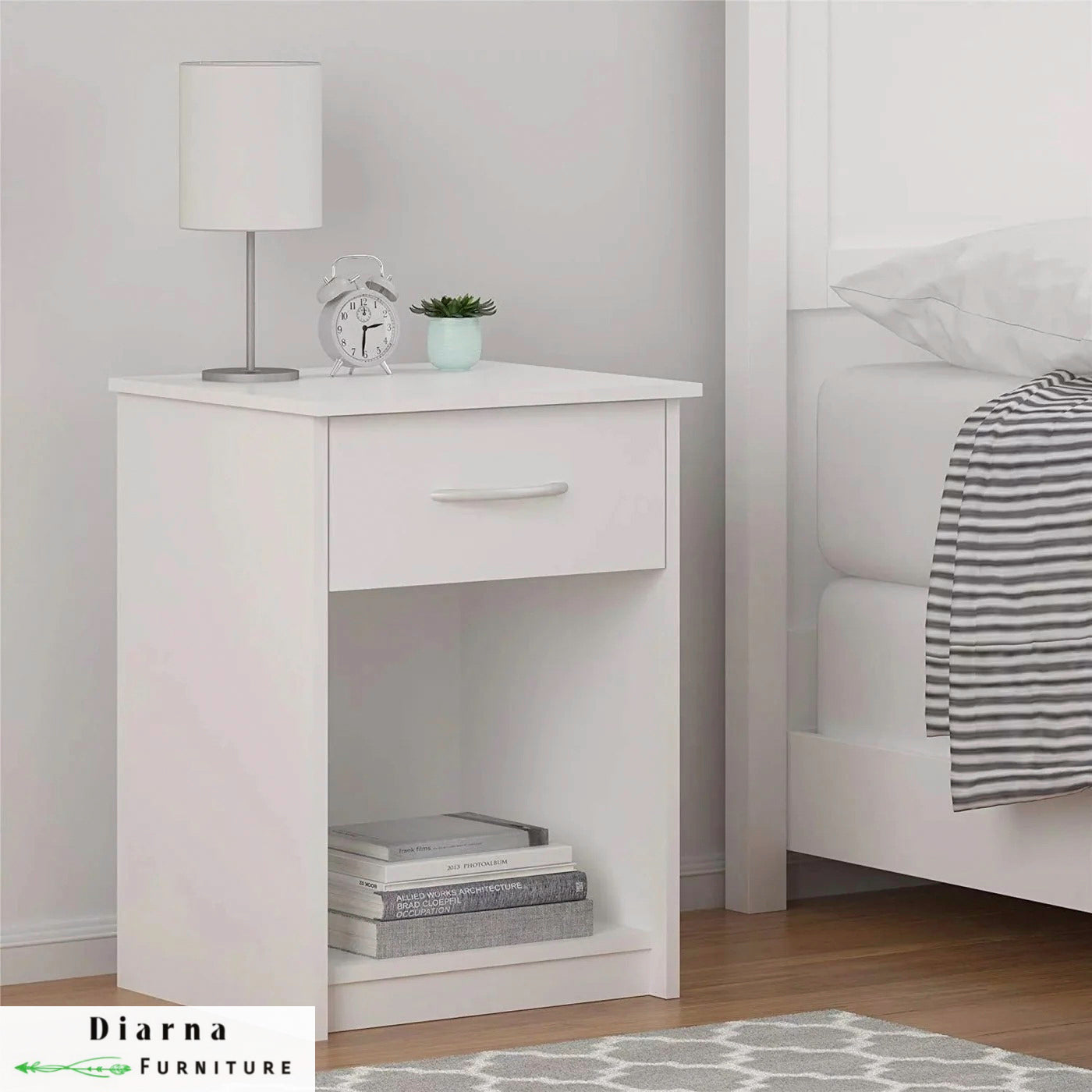 كومود ام دي اف - ابيض