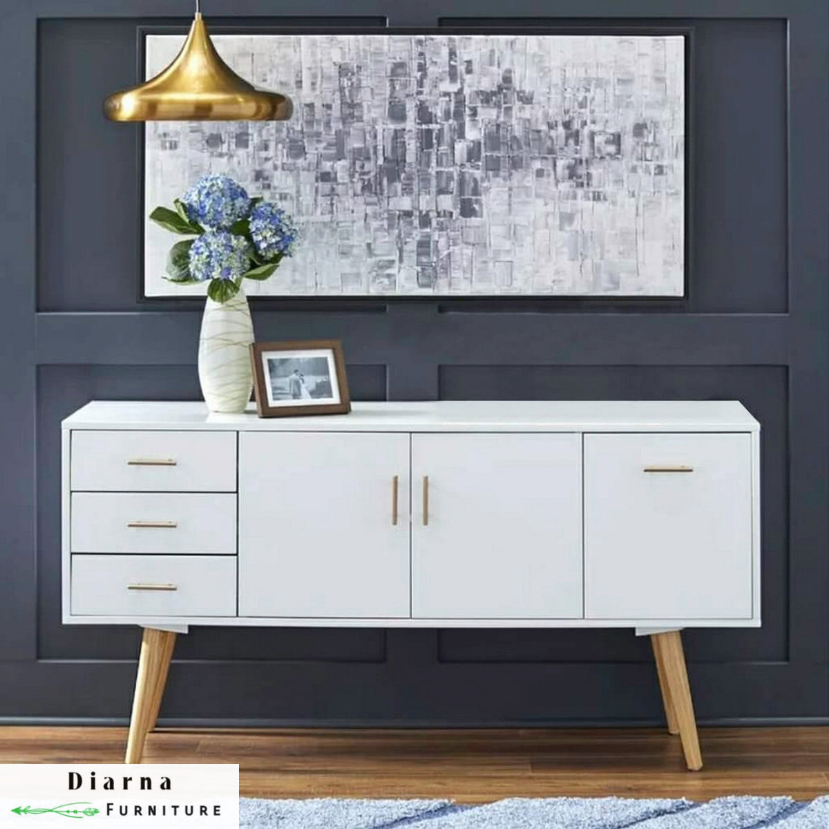 بوفيه ام دي اف - ابيض