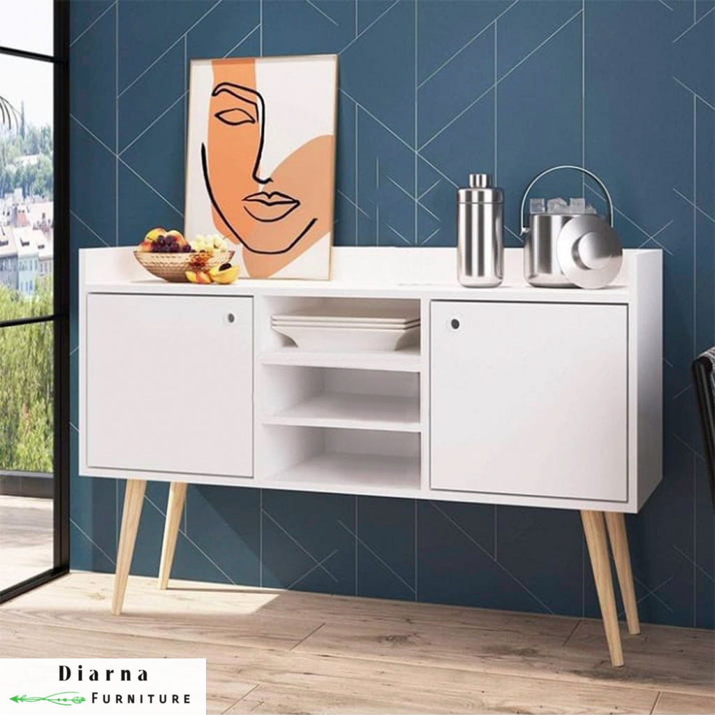 بوفيه ام دي اف - ابيض