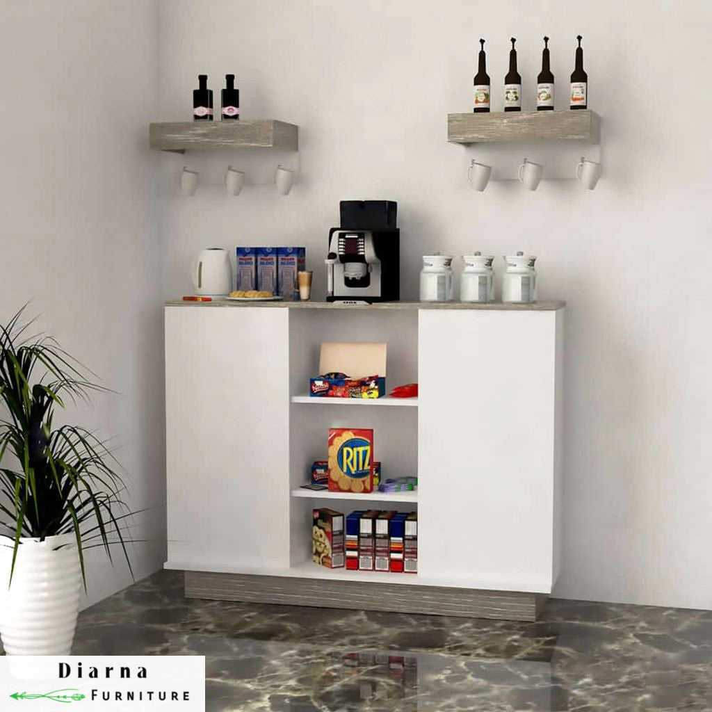 كوفي كورنر - ابيض وبيج