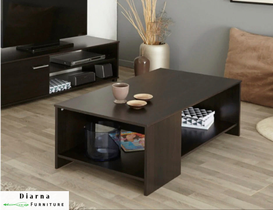 تربيزة قهوة ام دي اف - بني غامق