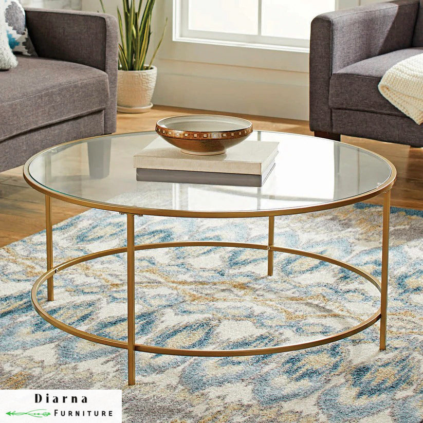 تربيزة قهوة ستيل - دهبي