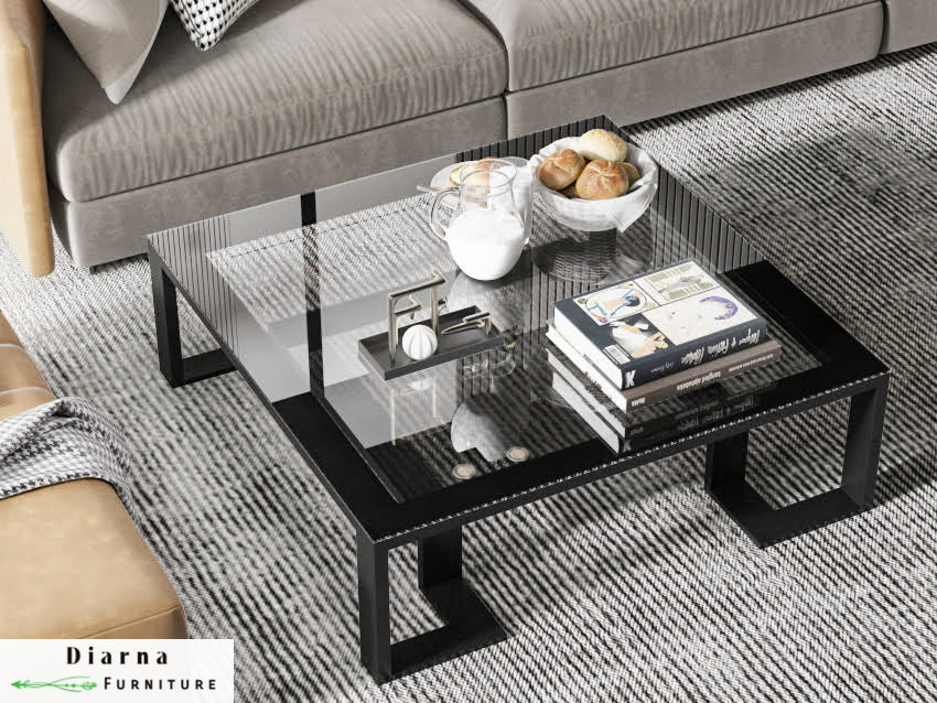 تربيزة قهوة ستيل - اسود