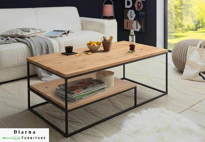 تربيزة قهوة ستيل - اسود وبيج