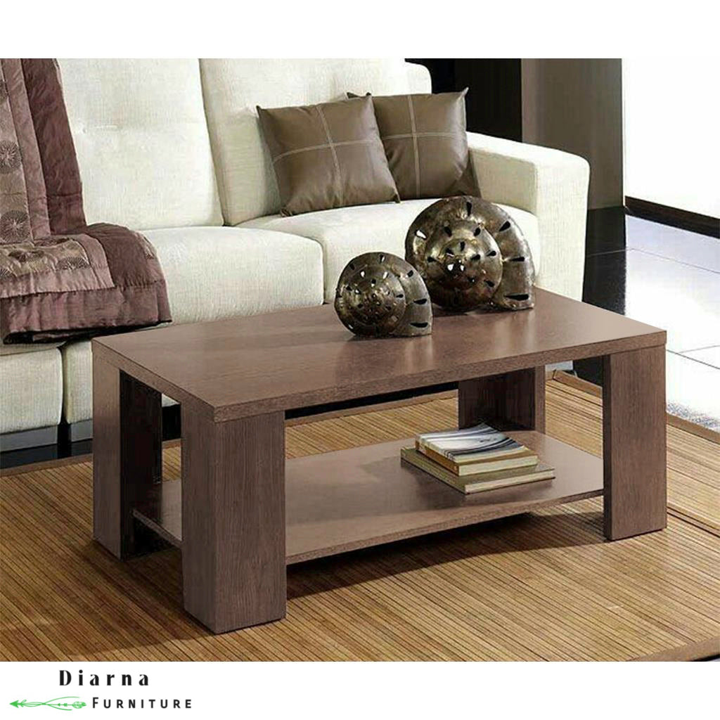 تربيزة قهوة ام دي اف  - بني فاتج