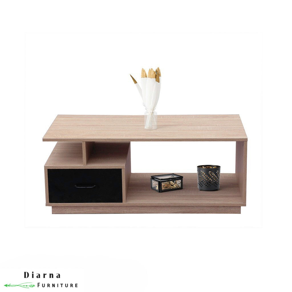 تربيزة قهوة ام دي اف  - بيج واسود