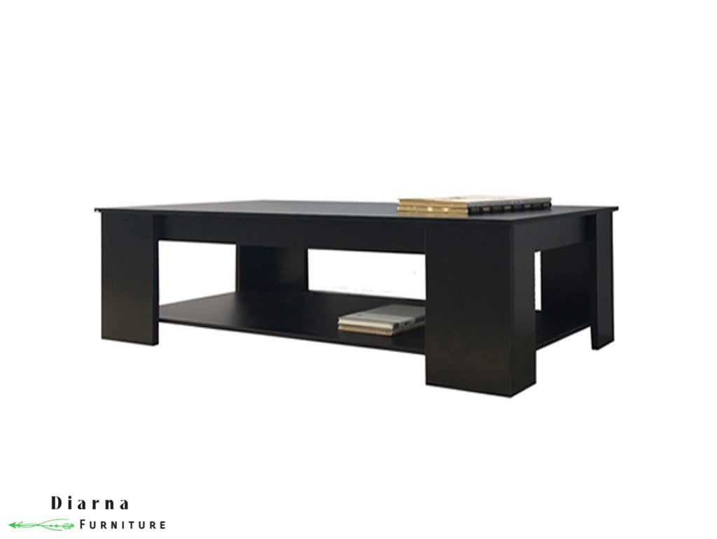 تربيزة قهوة ام دي اف  - اسود