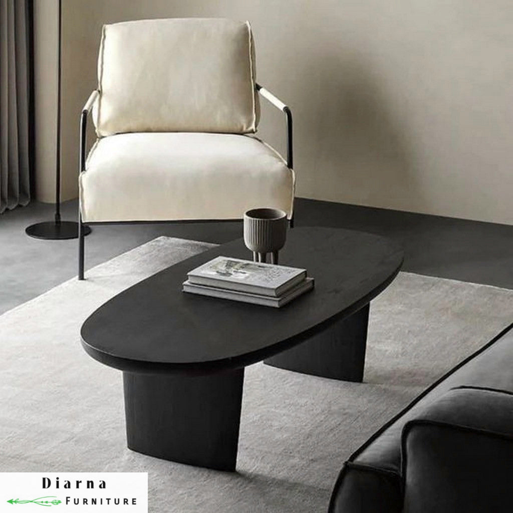 تربيزة قهوة ام دي اف  - اسود