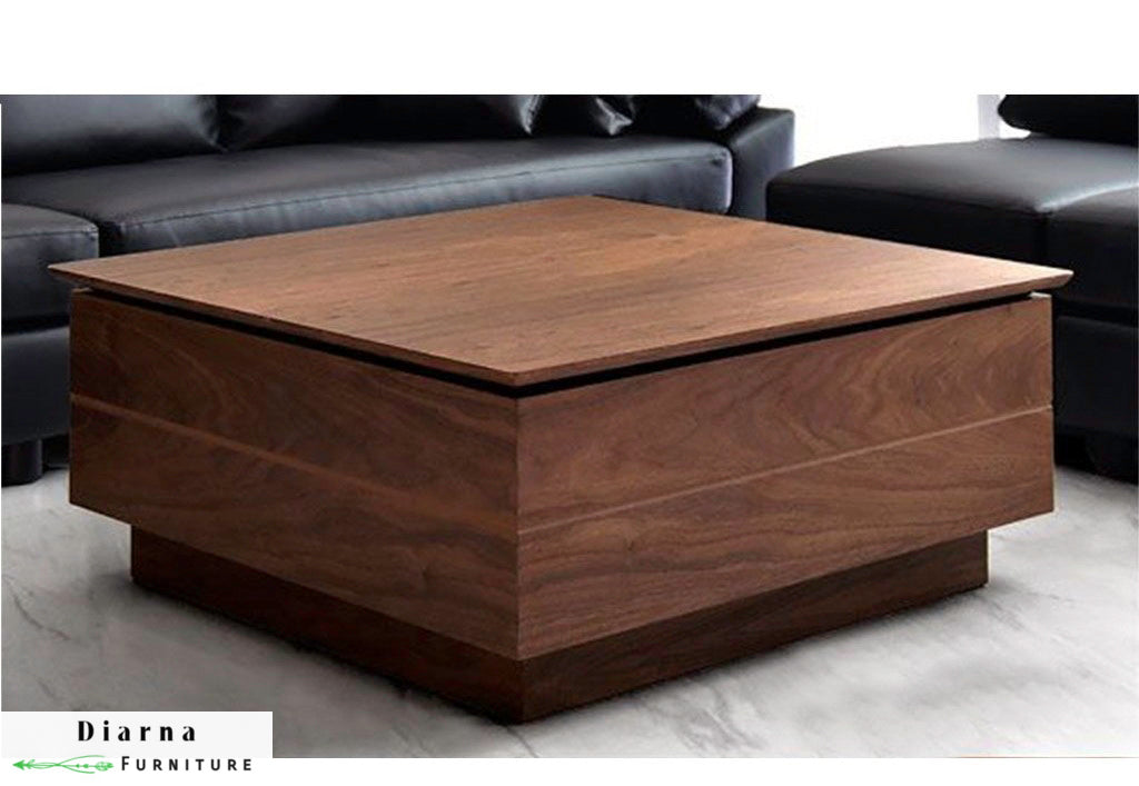 تربيزة قهوة ام دي اف  - بني