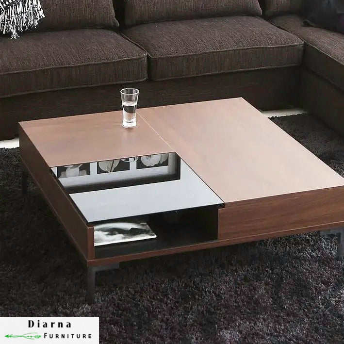 تربيزة قهوة ام دي اف - بني