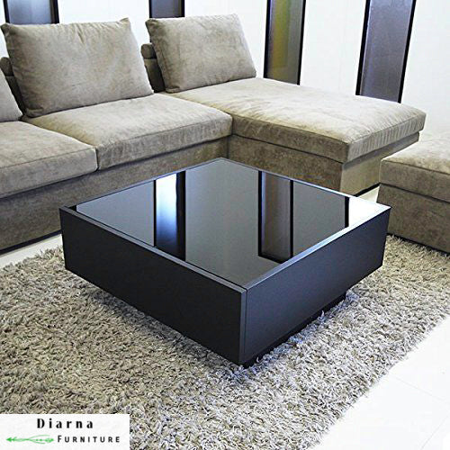 تربيزة قهوة ام دي اف - اسود