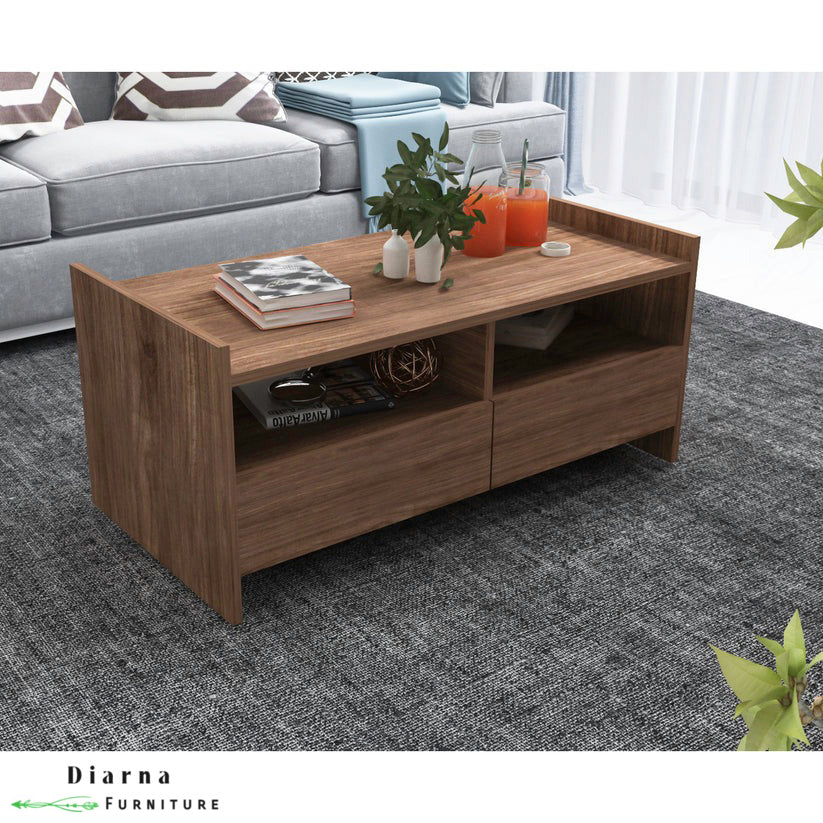 تربيزة قهوة ام دي اف - بني