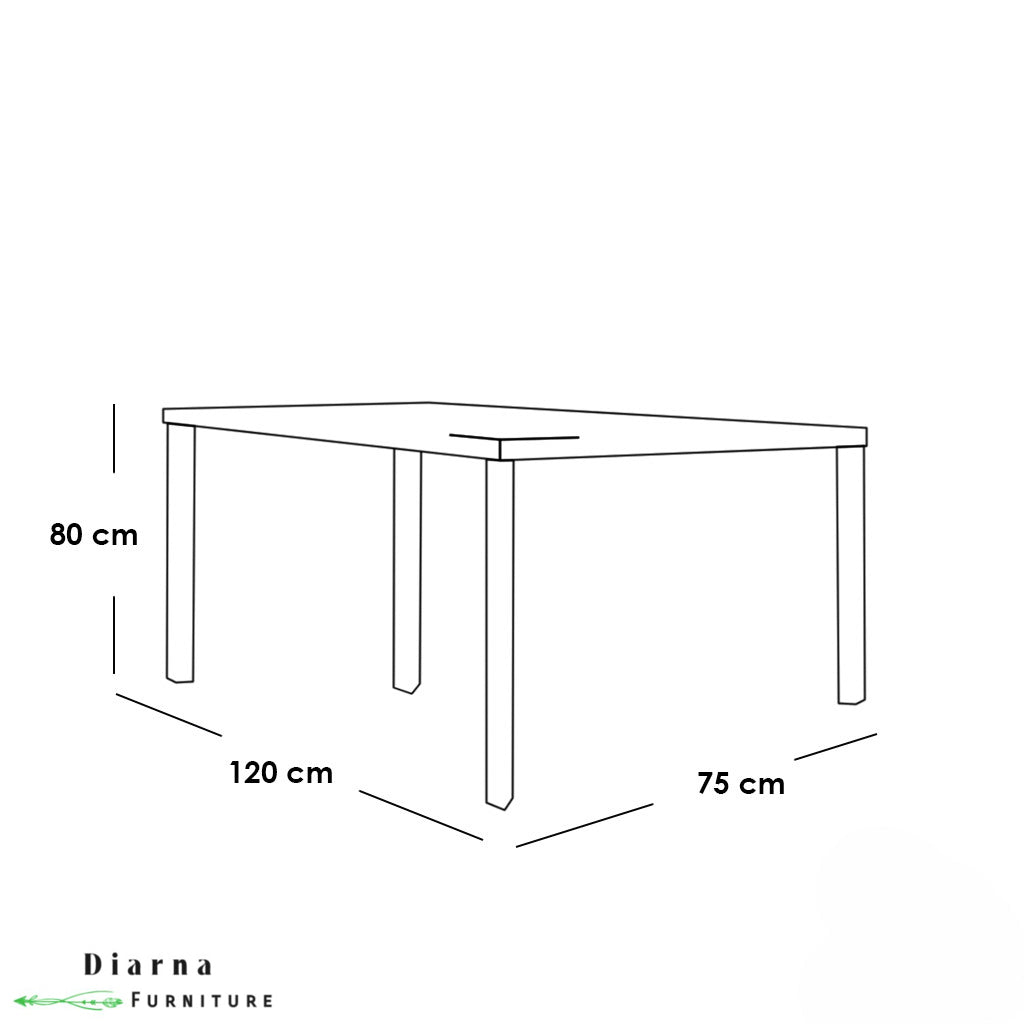 سفره خشب 5 قطع - ابيض