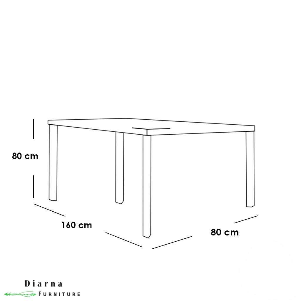 سفره خشب 7 قطع - ابيض