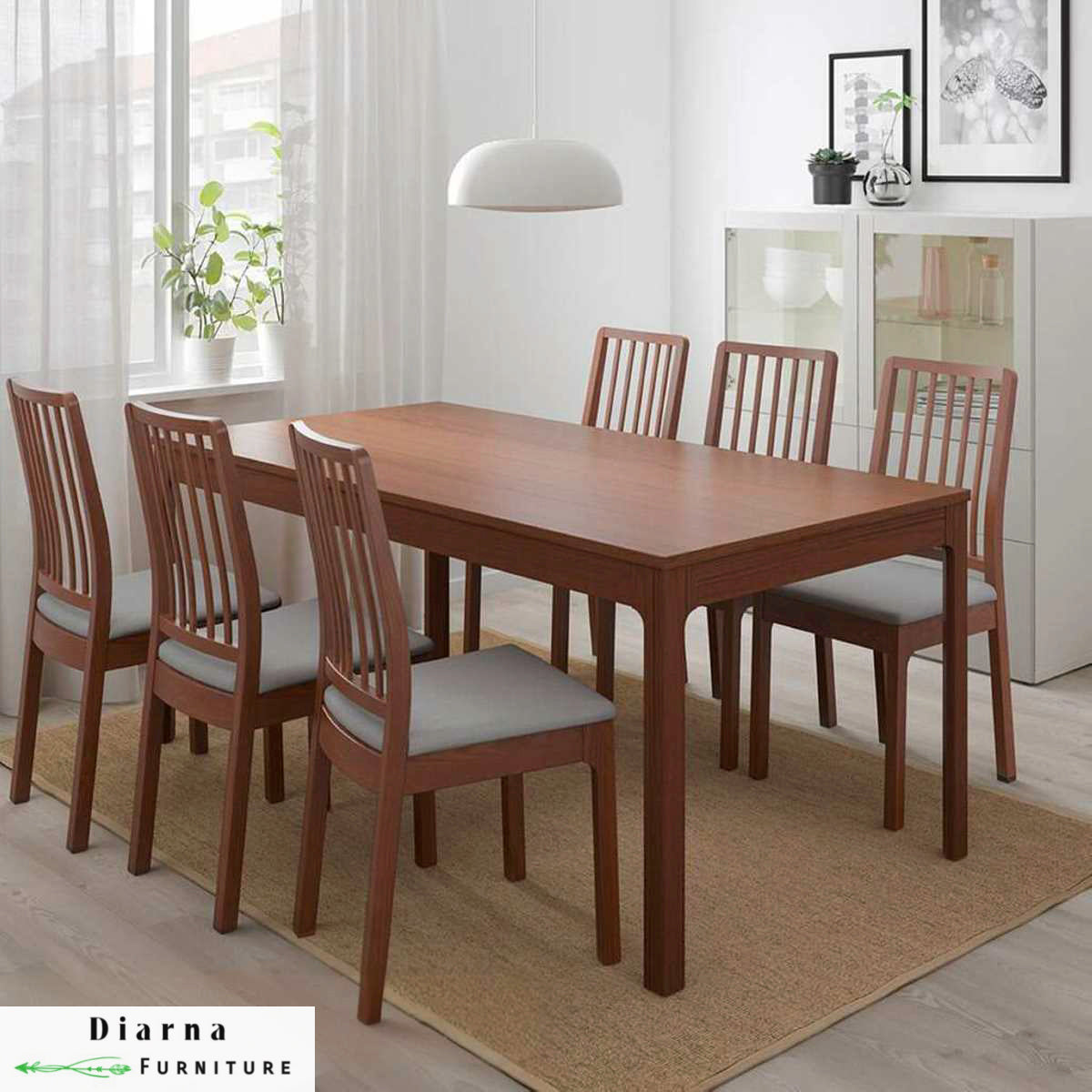 سفره خشب 7 قطع - ابيض