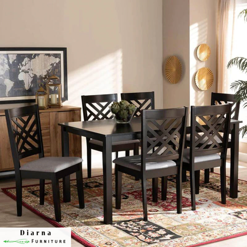 سفره خشب 6 قطع - بني