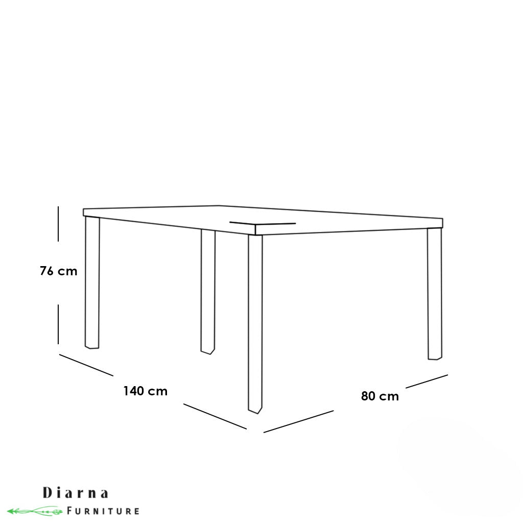 سفره خشب 7 قطع - بني وبيج