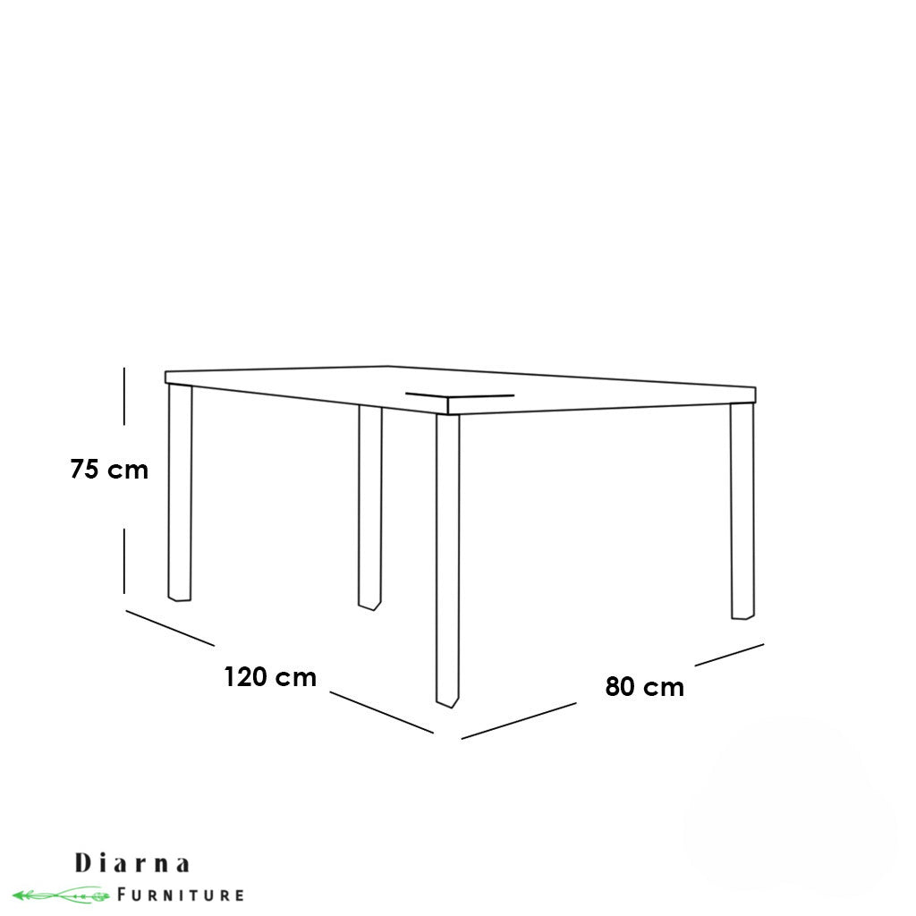 سفره خشب 5 قطع - بني وبيج