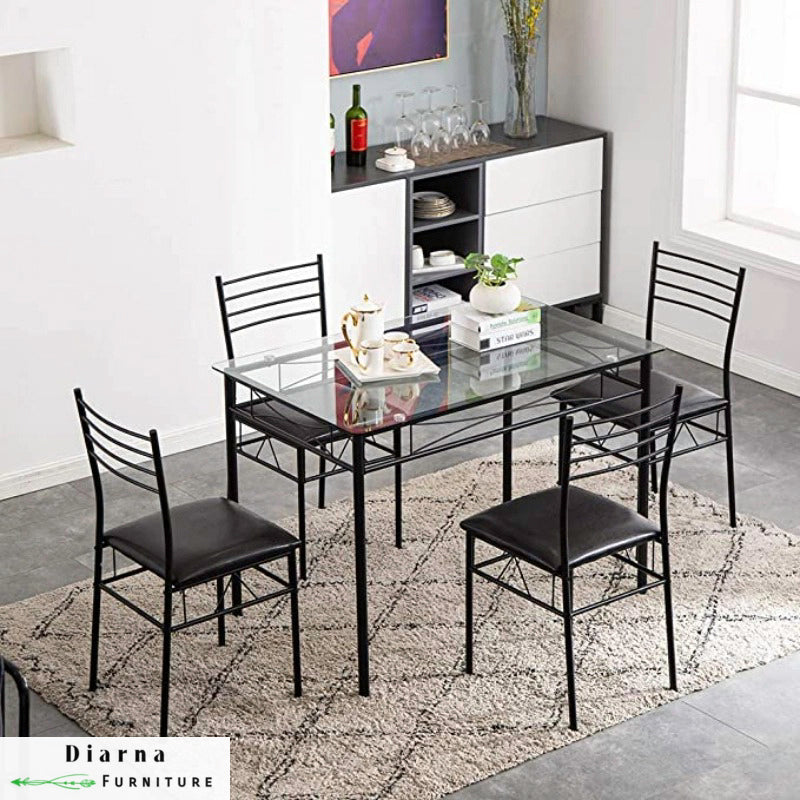 سفره ستيل  5 قطع - اسود