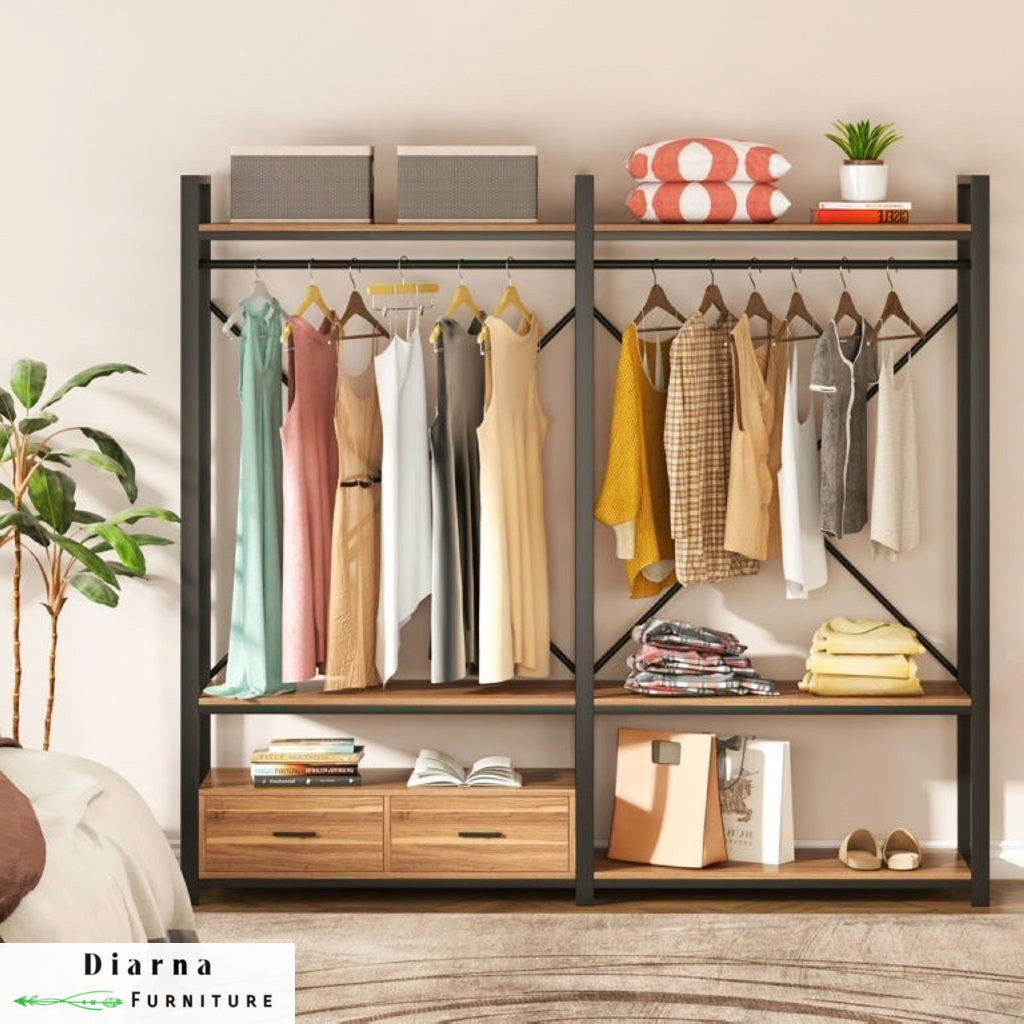 دريسنج ستيل وخشب - اسود وبيج