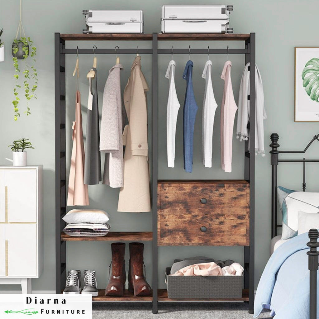 دريسنج ستيل وخشب - اسود وبني