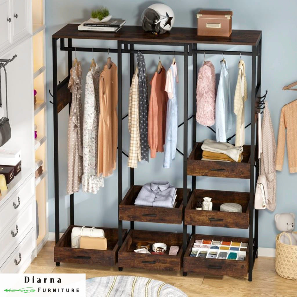 دريسنج ستيل وخشب - اسود وبني