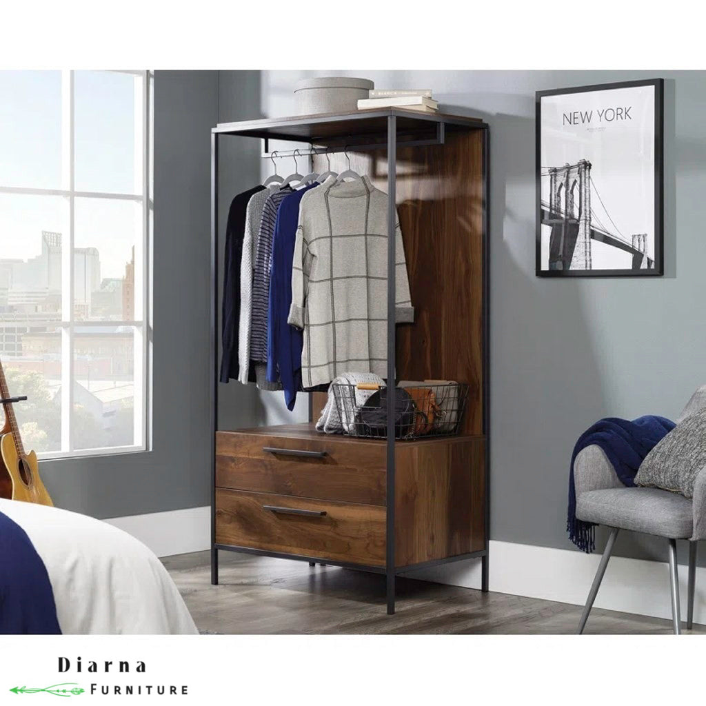 دريسنج ستيل وخشب - اسود وبني