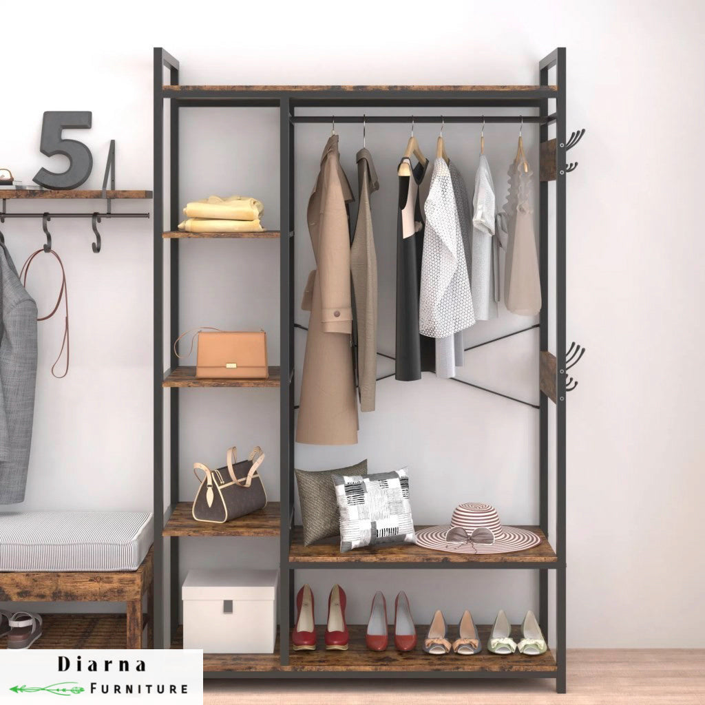 دريسنج ستيل وخشب - اسود وبني