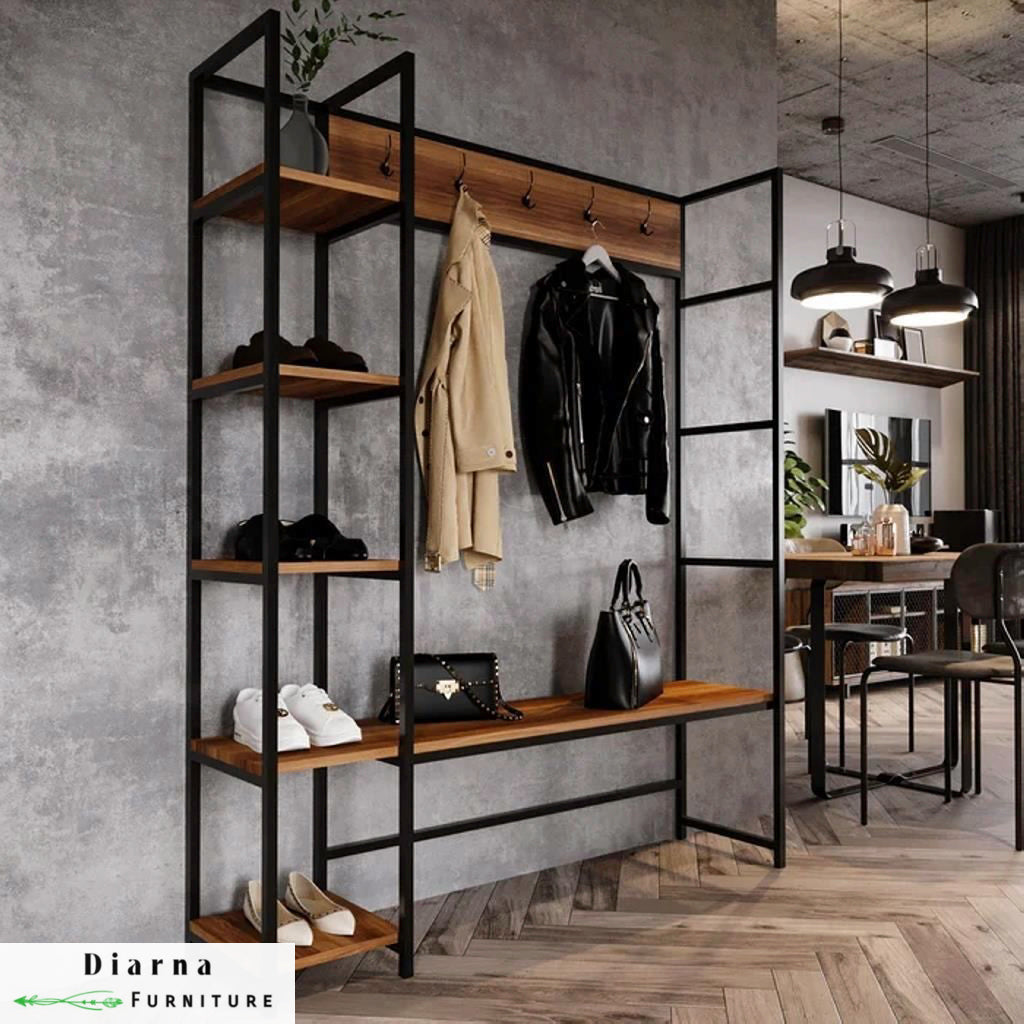 دريسنج ستيل وخشب - اسود وبني