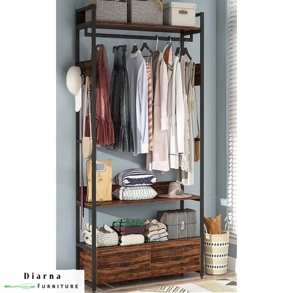 دريسنج ستيل وخشب - اسود وبني