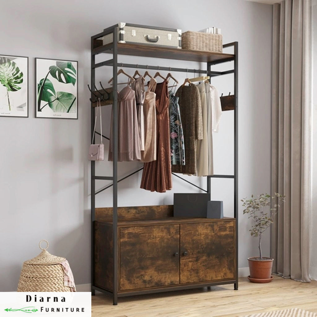 دريسنج ستيل وخشب - اسود وبني