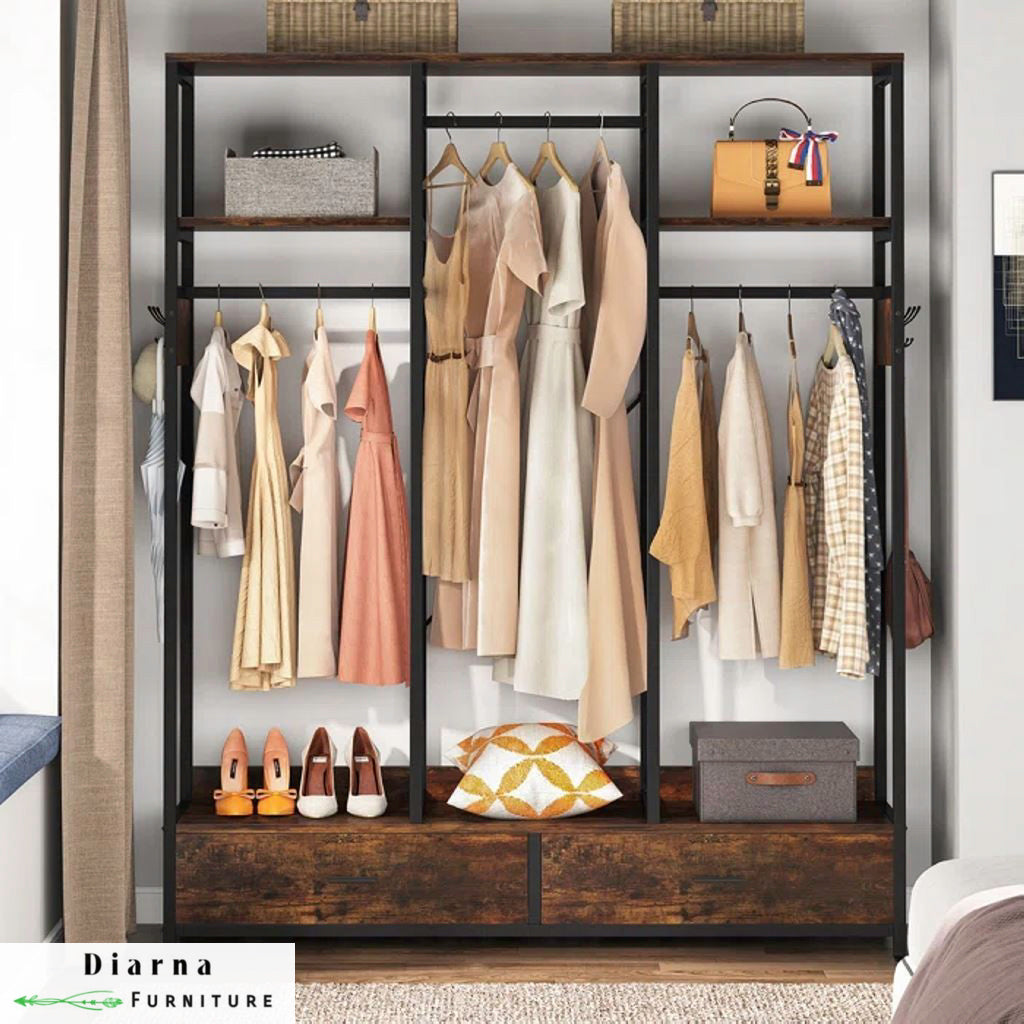 دريسنج ستيل وخشب - اسود وبني