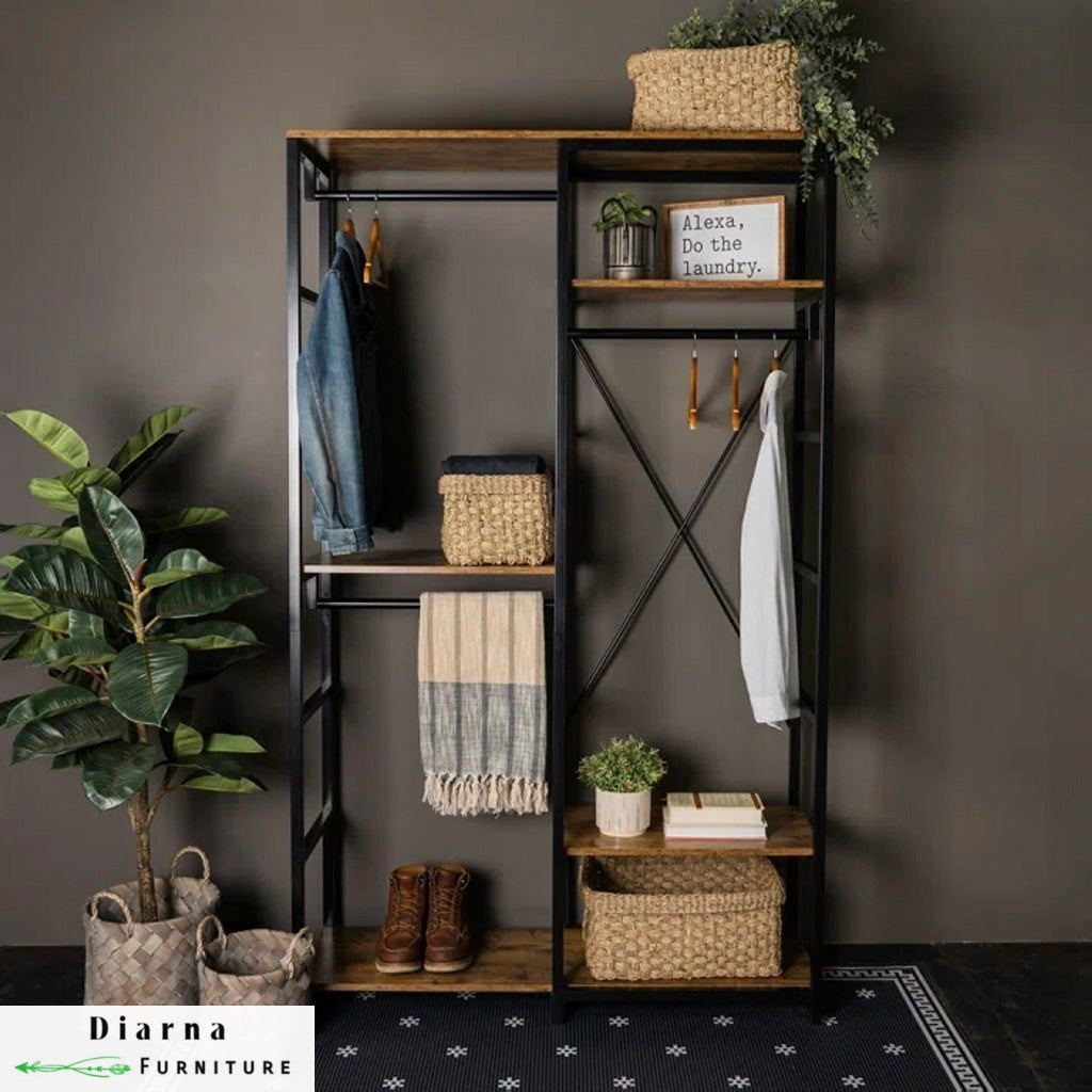 دريسنج ستيل وخشب - اسود وبني