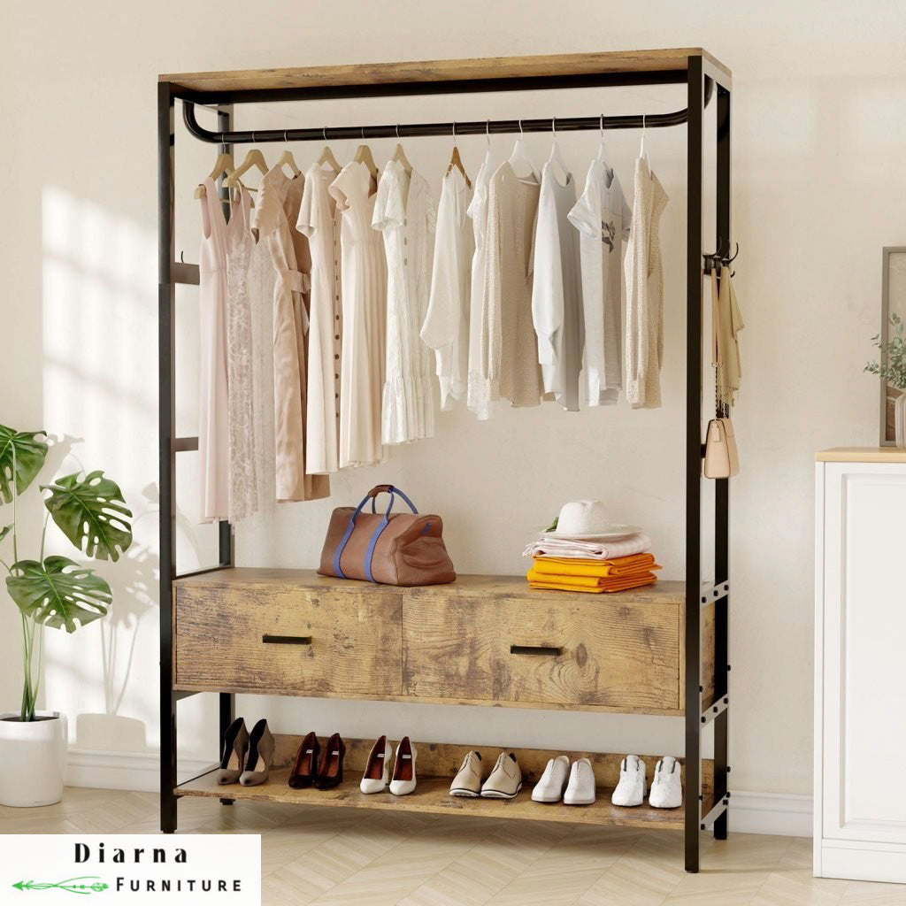 دريسنج ستيل وخشب - اسود وبيج