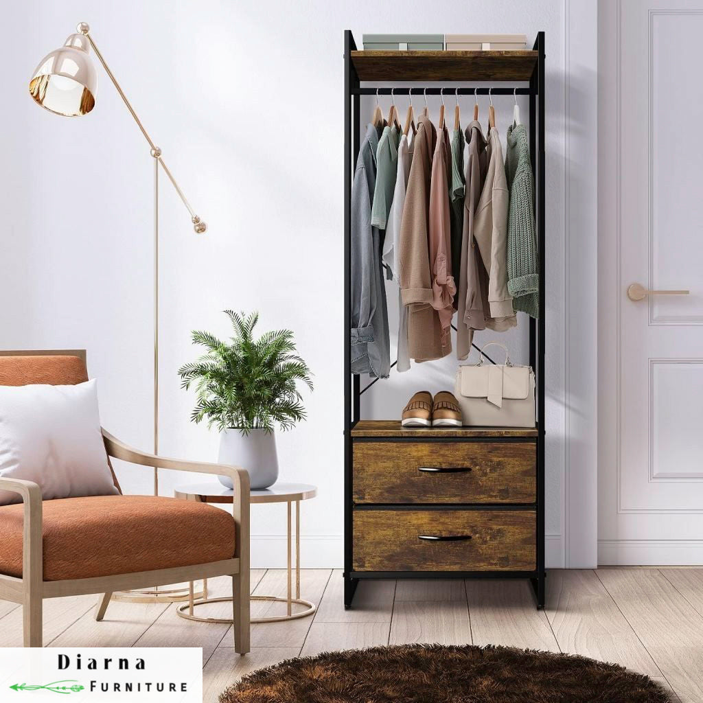 دريسنج ستيل وخشب - اسود وبني