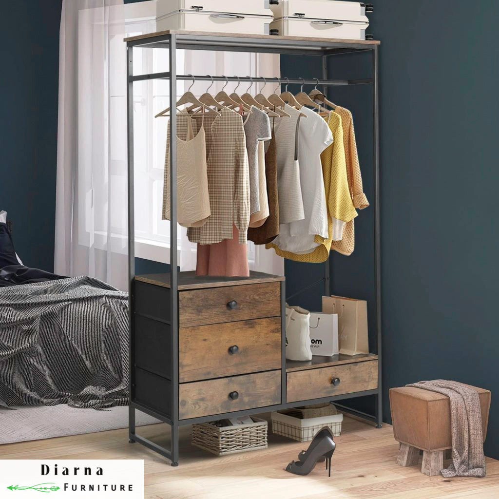 دريسنج ستيل وخشب - اسود وبني